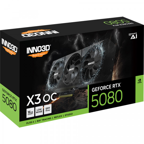 GeForce RTX5080 Inno3D X3 OC, 16GB GDDR7, 256bit, PCI Express 5.0