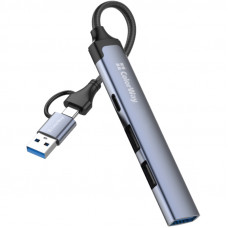 Хаб USB СolorWay USB-A/USB-C 4-в-1 USB2.0х2/USB3.0/USB-C2.0