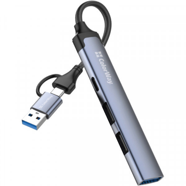 Хаб USB СolorWay USB-A/USB-C 4-в-1 USB2.0х2/USB3.0/USB-C2.0