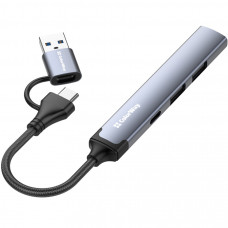 Хаб USB СolorWay USB-A/USB-C 4-в-1 USB2.0х2/USB3.0/USB-C2.0