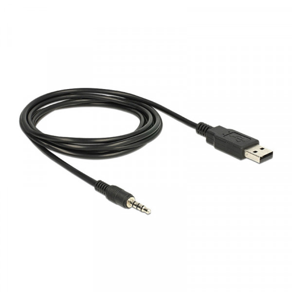 Кабель Audio USB для iPod Shuffle Jack TRRS M -> USB AM, 1.0 м. чорний