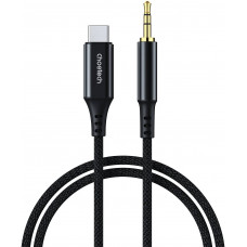 Кабель AUX Type-C - TRS Audio M/M 1.0 м DAC Chip 96kHz, чорний Choetech