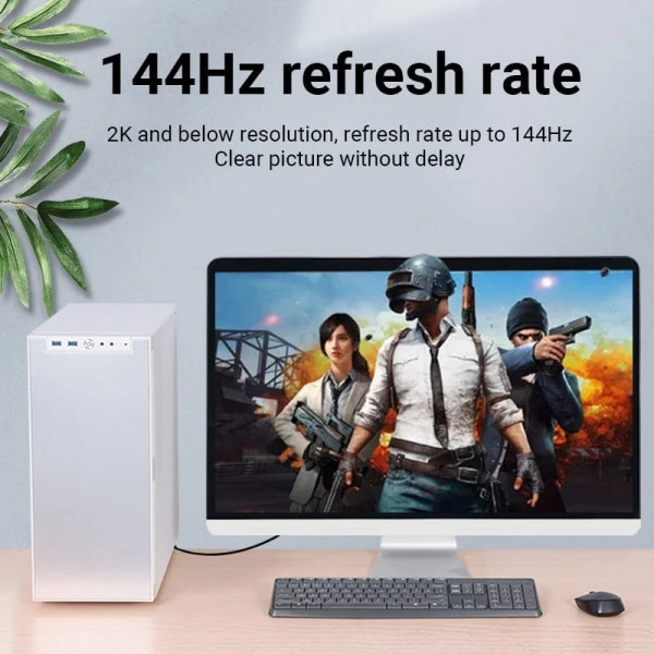 Кабель Mini DisplayPort - DisplayPort M/M 2.0м, 4K 60Hz двонаправлений, чорний, Vention