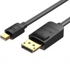 Кабель Mini DisplayPort - DisplayPort M/M 2.0м, 4K 60Hz двонаправлений, чорний, Vention