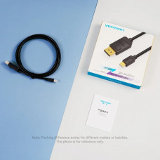 Кабель Mini DisplayPort - DisplayPort M/M 2.0м, 4K 60Hz двонаправлений, чорний, Vention