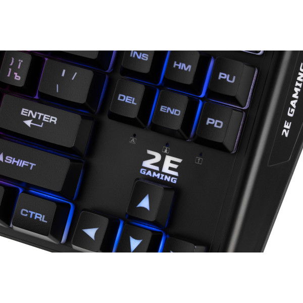 Клавіатура ігрова 2E Gaming KG355 LED Ukr 87key USB чорна
