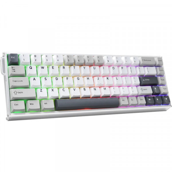 Клавіатура ігрова магнітна Attack Shark X68 Max HE 68кл. RGB, USB-C, Starlight White