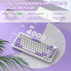 Клавіатура ігрова механічна Attack Shark X85PRO 82кл. RGB, Wireless, Lavender