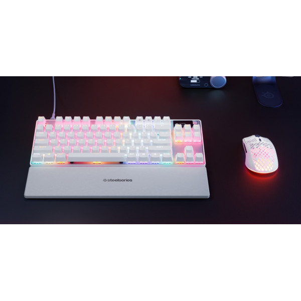 Клавіатура ігрова SteelSeries Apex Pro TKL Gen 3 UA HyperMagnetic, OmniPoint 3.0, OLED, White