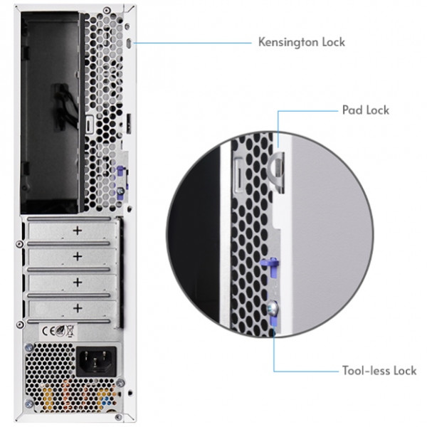 Корпус Chieftec UNI BE-10W-300 mATX , БЖ 300W, SLIM FF WHITE
