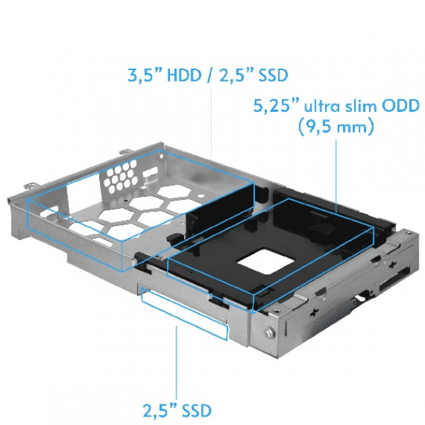 Корпус Chieftec UNI BE-10W-300 mATX , БЖ 300W, SLIM FF WHITE