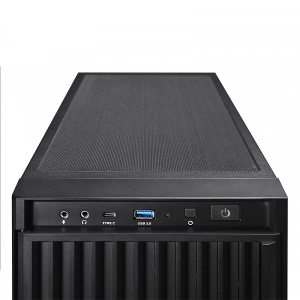 Корпус Chieftec UNI BW-01B-OP, без БЖ, 1x USB Type C, 1 x USB3.0, ATX, Black