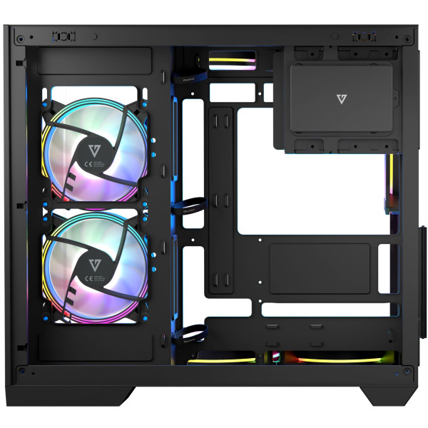 Корпус Modecom VOLCANO PANORAMA APEX ARGB 7F MIDI GREY без БЖ ATX