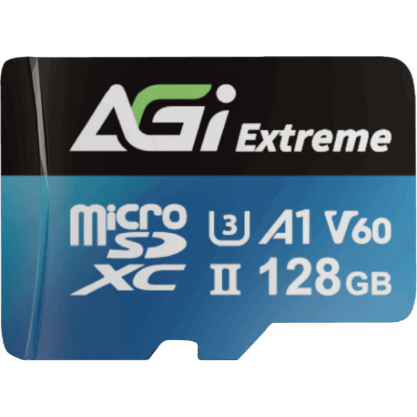 Memory card microSDXC 128Gb AGI Extreme TF238 (UHS II U3 V60 A1) Retail + adapter