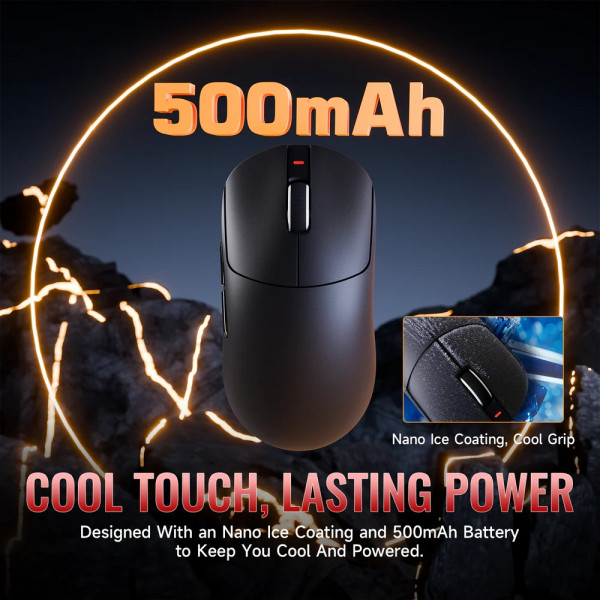 Мишка Attack Shark X8 ULTRA, Wireless/Bluetooth, 42000dpi. (PAW3950MAX), 6кн., Black