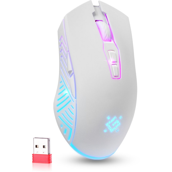 Мишка Defender Pandora GM-502, бездротова, ігрова, 7кн., 3200 dpi., 500 mAh, чорна