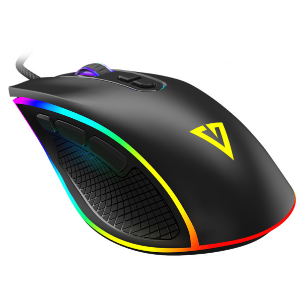 Мишка Modecom Veles Volcano, ігрова, 12800dpi., 8кн.,RGB, чорна