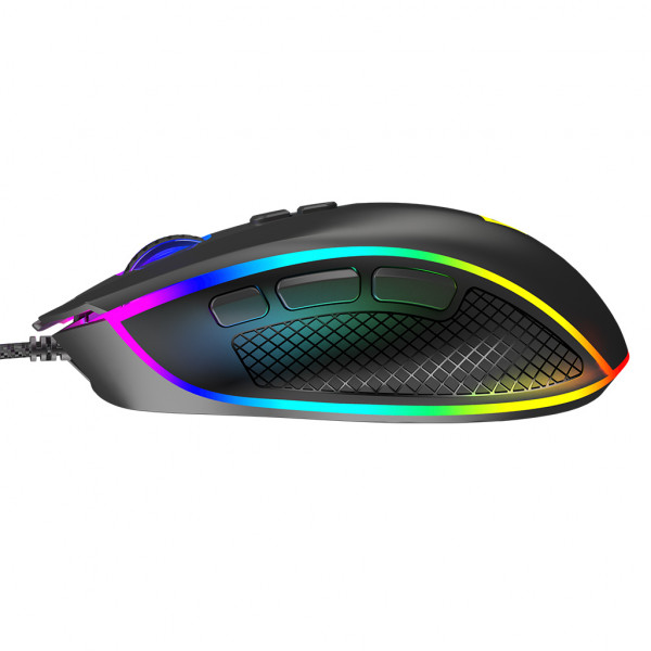 Мишка Modecom Veles Volcano, ігрова, 12800dpi., 8кн.,RGB, чорна