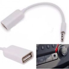 Перехідник Audio USB для iPod Shuffle Jack TRRS M -> USB AF, білий