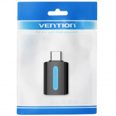 Перехідник USB 2.0 Type-C -> USB AF (OTG) PVC Vention чорний
