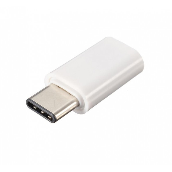 Перехідник USB 3.1 Type-C -> Micro USB (OTG) білий