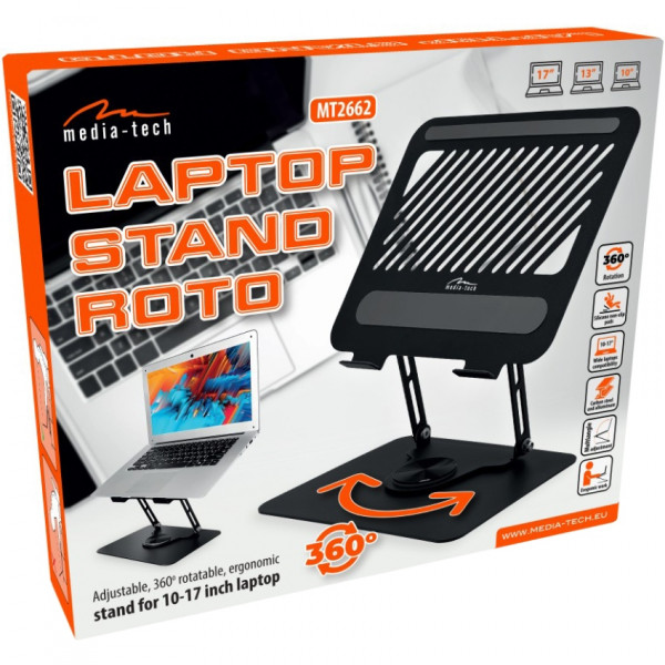 Підставка для ноутбука ROTO 10-17" Aluminum Alloy Media-Tech