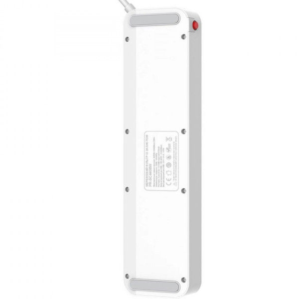 Power filtr 2.0м ProLogix Premium (PR-SC4408W) 4 розетки, 4 USB, з вимикачем, білий
