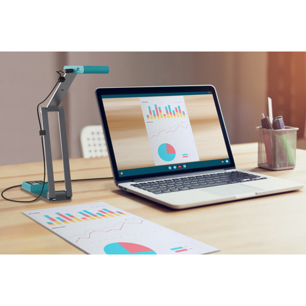Сканер A3 Canon IRIScan Visualizer 7 Dyslexic (13MP 4K UltraHD MIC 4-in-1 USB книжковий блакитний)