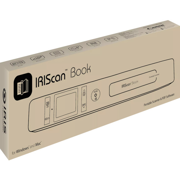 Сканер A4 Canon IRIScan Book 7 Dyslexic (1050dpi, USB, microSD, 15стор/хв, портативний, білий)
