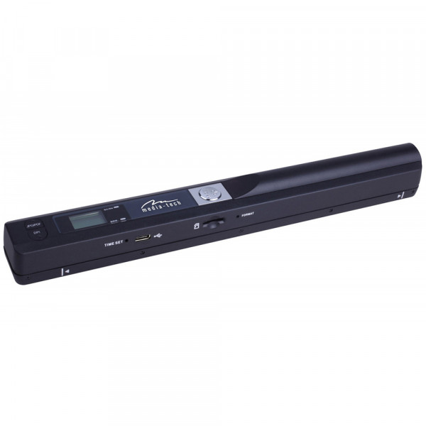 Сканер A4 Media-Tech ScanLine MT4090 (900 dpi, USB, Micro SD, портативний, 2 бат-ки АА, OCR, чорний)