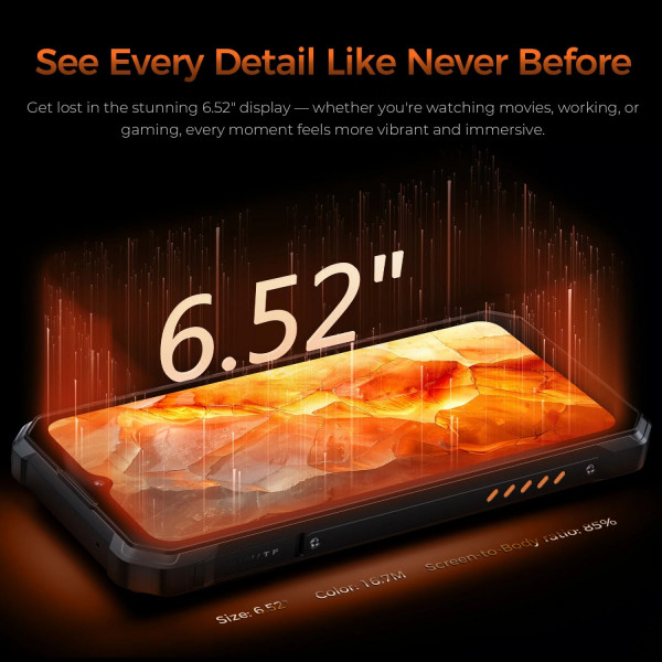 Смартфон Oukitel wp53s 6.52"HD /4GB/128GB/ T615 /11000mAh /13+5Мп/ IP69K /NFC/Ліхтарик Black