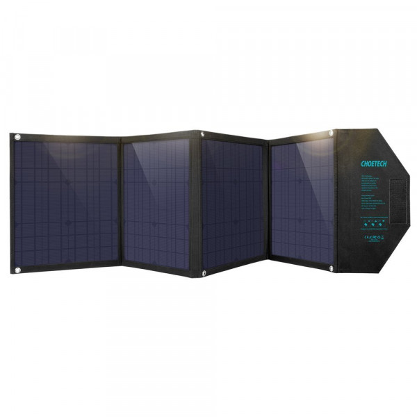 Сонячна панель Choetech 80W DC80W, 5V/2.4A USB + 5V/2.4A QC3.0 + USB-C PD3.0 30W, 158x41см