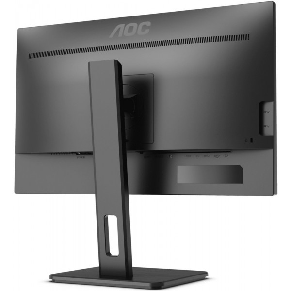 TFT 27" AOC U27P2, IPS, 4K, HDMI, DP, USB 3.2 хаб, Pivot, колонки, чорний