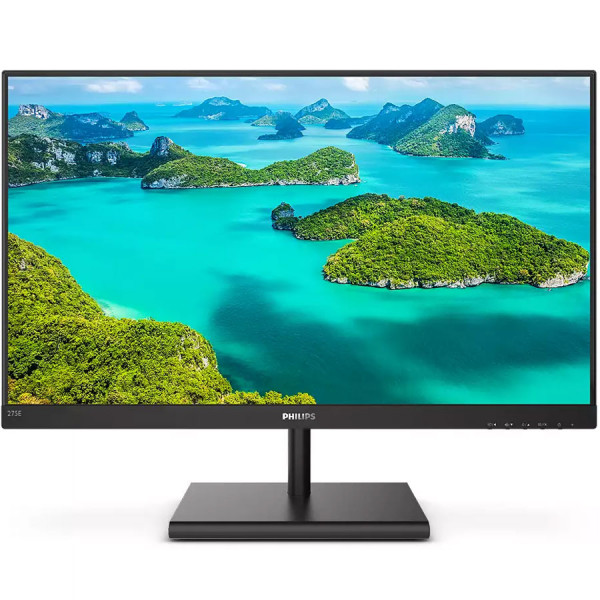 TFT 27" Philips 275E1S, IPS, QHD, VGA, DP, HDMI, чорний