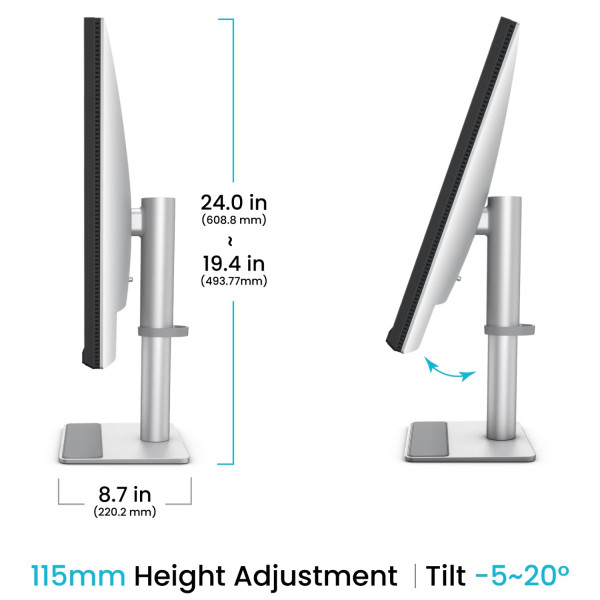 TFT 31.5" BenQ MA320U, IPS, 4K, 2хHDMI, USB-C, HAS, Pivot, кол., сріблясто-сірий