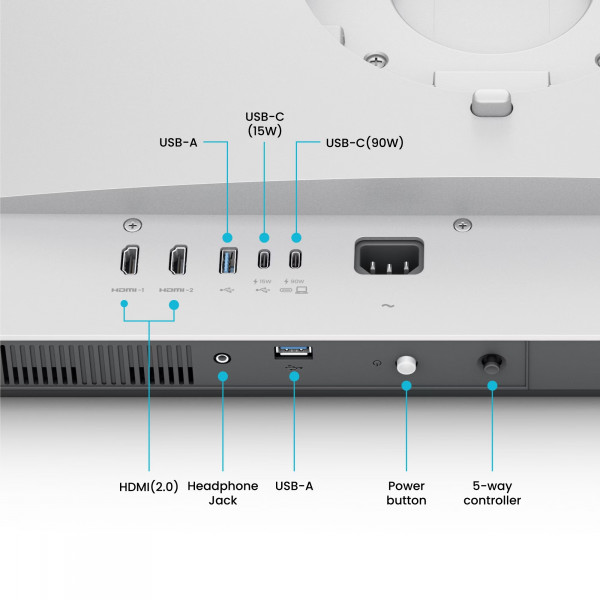 TFT 31.5" BenQ MA320U, IPS, 4K, 2хHDMI, USB-C, HAS, Pivot, кол., сріблясто-сірий