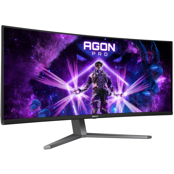 TFT 34" AOC AG346UCD, QD-OLED, 175Гц, 0,03мс, вигнутий, HDMIx2, DP, USB-hub, HAS, чорно-сірий