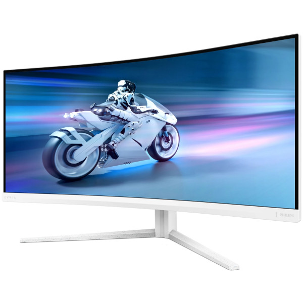 TFT 34" Philips 34M2C5501A, Fast VA, WQHD, вигн., 180Hz, 0,3ms, 2xHDMI, DP, USB-hub, HAS,кол., білий