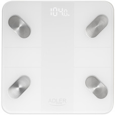 Ваги напольні Adler AD 8186 white електронні/ Smart/ 180кг/ 3хААА/ автовимкнення/ білі