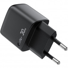 Зарядний пристрій 1xUSB-С 30W with digital display Gan A115 Black Acefast