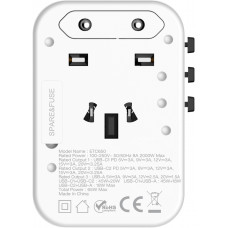 Зарядний пристрій 3xUSB 65W GaN (2хUSB-C+USB-A) PD3.0/QC3.0, universal plugs US/EU/AU/UK Energizer