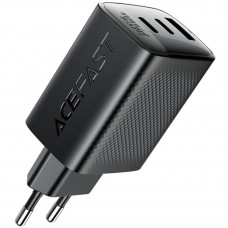 Зарядний пристрій 3xUSB 67W (2xUSB-C+USB-A) Gan A108 Fast Charger Black Acefast