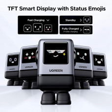 Зарядний пристрій 4xUSB 100W (3xUSB-C+USB-A) Gan Robot tech Fast Charger Сірий X688 Ugreen