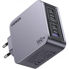 Зарядний пристрій 4xUSB 160W (3xUSB-C + USB-A) GaN + Type-C cable 100W сірий X763 Nexode Pro Ugreen