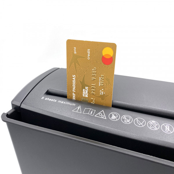Знищувач документів Media-Tech MT215, CD/DVD discs & credit cards. 5 pages simultaneously