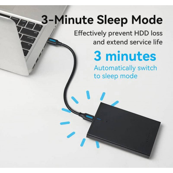 Зовнішня кишеня для 2.5" HDD/SSD USB 3.0 Micro-B Black Vention