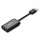 Звукова карта USB AUX jack, 2*TRS (Mic + Ear) ALC4042 Ugreen Чорна US205