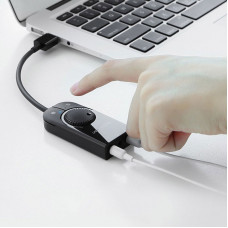 Звукова карта USB AUX jack, 2*TRS (Mic + Ear) SSS1629 Ugreen Чорна CM129