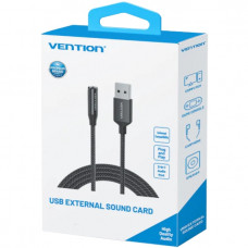 Звукова карта USB AUX jack, TRRS Ear, 0.25 м 96 кГц/24 біт 2-в-1 DSP шумозаглушення Vention