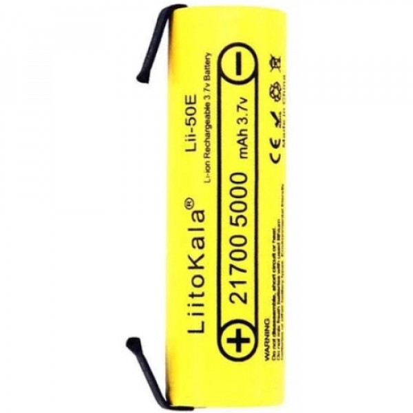 Акумулятор 21700 LiitoKala, 50E-N, 5000mAh, 3.7V li-ion battery, 1 pcs